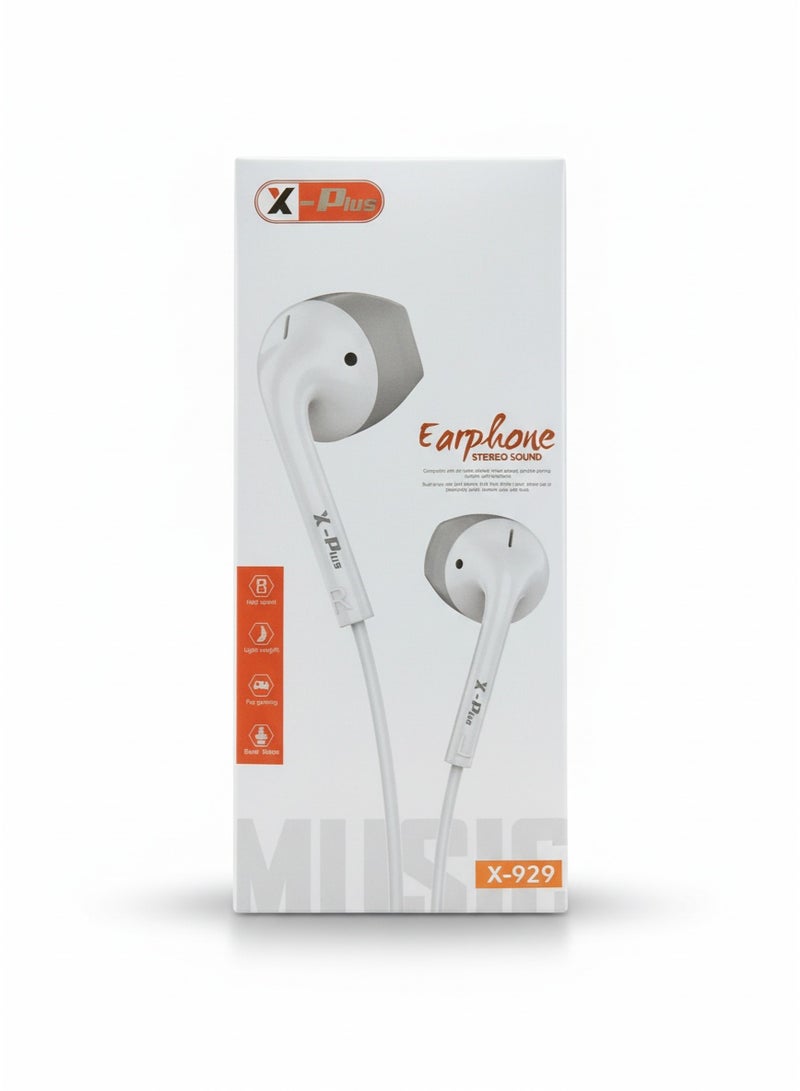 X‑Plus X‑929 Stereo Earphone with 3.5 mm Jack, Extra Bass